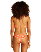 The Billabong Womens X Wrangler Out West Dreamin Reverse Tie Tanga Bikini Bottoms in Fireside