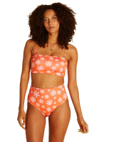 The Billabong Womens X Wrangler Out West Dreamin Reversible Hi Retro Bikini Bottoms in Fireside