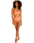 The Billabong Womens X Wrangler Out West Dreamin Reversible Hi Retro Bikini Bottoms in Fireside