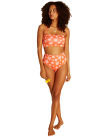 The Billabong Womens X Wrangler Out West Dreamin Reversible Hi Retro Bikini Bottoms in Fireside