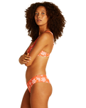 The Billabong Womens X Wrangler Out West Dreamin Reversible Fiji Bikini Bottoms in Fireside