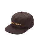 The Volcom Mens Volbaige Trucker Cap in Rinsed Black