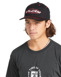 The Volcom Mens Hot Tune Flexfit Cap in Black