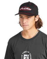 The Volcom Mens Hot Tune Flexfit Cap in Black