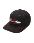 The Volcom Mens Hot Tune Flexfit Cap in Black