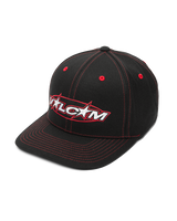 The Volcom Mens Hot Tune Flexfit Cap in Black