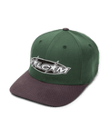 The Volcom Mens Hot Tune Flexfit Cap in Dark Forest