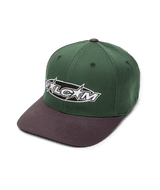 The Volcom Mens Hot Tune Flexfit Cap in Dark Forest