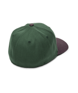 The Volcom Mens Hot Tune Flexfit Cap in Dark Forest