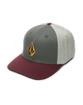 The Volcom Mens Full Stone Flexfit Cap in Merlot