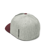 The Volcom Mens Full Stone Flexfit Cap in Merlot