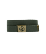 The Volcom Circle Web Belt in Dark Forest