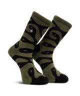 The Volcom Mens Zephyr Socks in Wintermoss