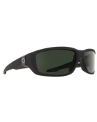 The Spy Dirty Mo Polorised Sunglasses in Matte Black & HD Plus Grey Green Mirror