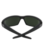 The Spy Dirty Mo Polorised Sunglasses in Matte Black & HD Plus Grey Green Mirror