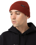 The Dickies Mens Woodworth Beanie in Fired Brick