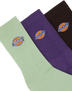 The Dickies Womens Valley Grove 3 Pack Socks in Quiet Green