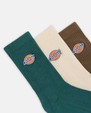 The Dickies Mens Valley Grove Socks (3 Pack) in Mushroom