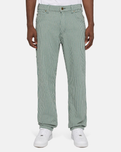 The Dickies Mens Garyville Hickory Stripe Trousers in Lincoln Green