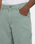 The Dickies Mens Garyville Hickory Stripe Trousers in Lincoln Green