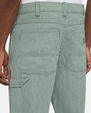 The Dickies Mens Garyville Hickory Stripe Trousers in Lincoln Green