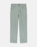 The Dickies Mens Garyville Hickory Stripe Trousers in Lincoln Green