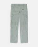 The Dickies Mens Garyville Hickory Stripe Trousers in Lincoln Green