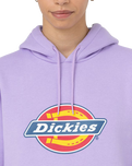 The Dickies Womens Icon Logo Hoodie in Purple Rose