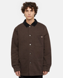 The Dickies Mens Duck Canvas Chore Jacket in Dark Brown