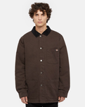 The Dickies Mens Duck Canvas Chore Jacket in Dark Brown