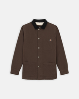 The Dickies Mens Duck Canvas Chore Jacket in Dark Brown