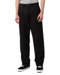 The Dickies Mens Duck Canvas Utility Trousers in Stone Washed Black