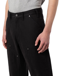 The Dickies Mens Duck Canvas Utility Trousers in Stone Washed Black