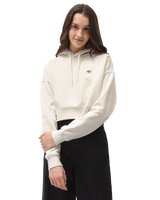 The Dickies Womens Oakport Cropped Hoodie in Ecru