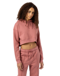 The Dickies Womens Oakport Cropped Hoodie in Whitered Rose