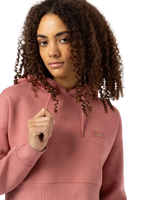 The Dickies Womens Oakport Cropped Hoodie in Whitered Rose