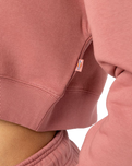 The Dickies Womens Oakport Cropped Hoodie in Whitered Rose