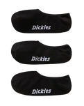 The Dickies Mens Invisible Socks (3 Pack) in Black