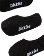 The Dickies Mens Invisible Socks (3 Pack) in Black