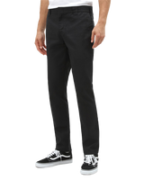 The Dickies Mens Slim Fit Work Trousers in Black