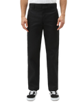 The Dickies Mens Slim Straight Work Trousers in Black