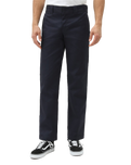 The Dickies Mens Slim Straight Work Trousers in Dark Navy