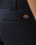 The Dickies Mens Slim Straight Work Trousers in Dark Navy