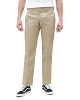 The Dickies Mens Slim Straight Work Trousers in Khaki