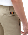 The Dickies Mens Slim Straight Work Trousers in Khaki