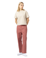 The Dickies Womens 874 Cropped Trousers in Whitered Rose