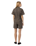 The Dickies Womens Silver Firs Playsuit in Leopard Print