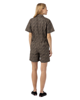 The Dickies Womens Silver Firs Playsuit in Leopard Print