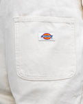 The Dickies Womens Duck Canvas Bib Shorts in Cloud