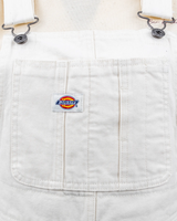 The Dickies Womens Duck Canvas Bib Shorts in Cloud